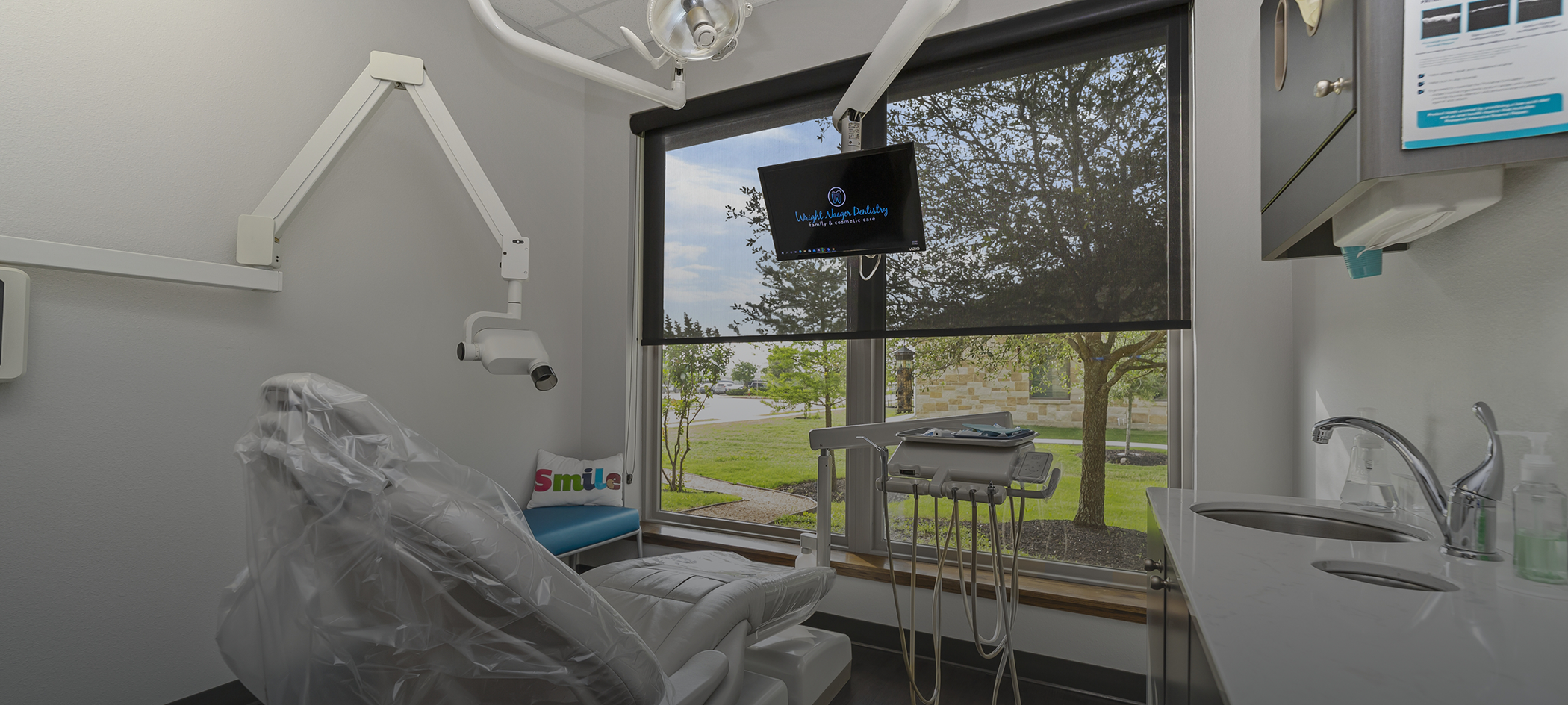 Dental exam room at Wright Naeger Dentistry